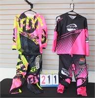 TWO(2) SETS YOUTH RIDING GEAR PANTS & JERSEYS LARG