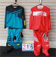 TWO(2) SETS FLY RACING YOUTH RIDING GEAR PANTS & J