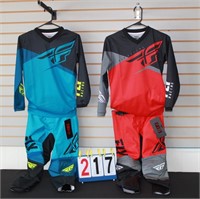 TWO(2) SETS FLY RACING YOUTH RIDING GEAR PANTS & J