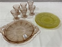 Group of Depression Glass Including Pink