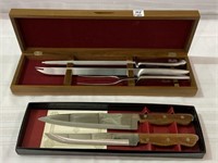 2 Set of Knives Including Gerber Carving Set