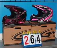 TWO(2) GMAX YOUTH LARGE HELMETS