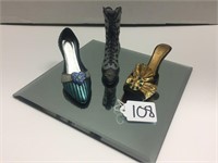 3 COLLECTIBLE MINIATURE SHOES
