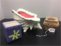 CANDLE HOLDER, CONCH SHELL, PLANTER