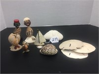 MISC SHELL FIGURINES AND SHELLS