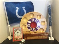 2 COLTS FLAGS AND MISC. GAMES