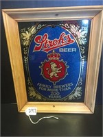 STROHS BEER SIGN (on Glass) 11" x 14"