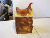 Vintage American Bisque Saddle Cookie Jar