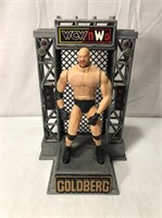 WCW Goldberg Wrestling Figure With Entrance Stand