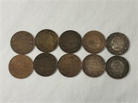 1911-1920 Canadian Large One Cent Coins