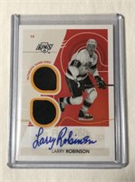 Larry Robinson Autographed Patch Hockey Card