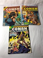 3 Jumbo Marvel Treasury Edt. Conan Comic Books