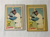 2 - 1978 Andre Dawson Rookie Baseball Cards