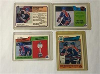 4 Wayne Gretzky Vintage Hockey Cards