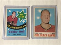 2 Vintage Bobby Hull Hockey Cards