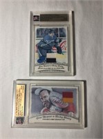 2 ITG Numbered Patch Hockey Cards