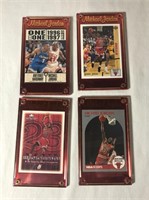 4 Michael Jordan Basketball Cards In Holder #2
