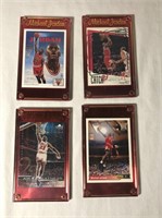 4 Michael Jordan Basketball Cards In Holder #3