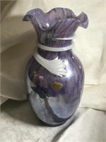13" Tall Murano Made in Italy Iridescent Vase