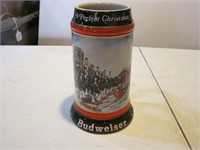 Budweiser A Perfect Christmas Beer Stein - 1992