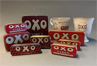 Antique OXO Tin and Rare Ad Mugs