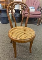 Caned Seat Bent Wood Parlor Chair