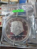 2017 TRUMP SILVER PLATED LIBERTY COIN