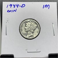 1944-D MERCURY SILVER DIME