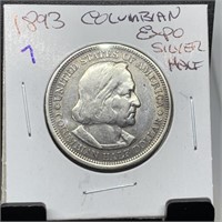 1893 COLUMBIAN EXPO SILVER COMM HALF DOLLAR