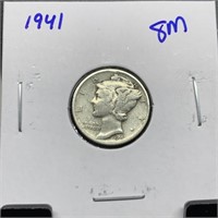 1941 MERCURY SILVER DIME