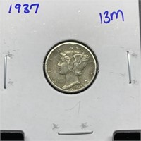 1987 MERCURY SILVER DIME