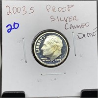 2003-S PROOF SILVER CAMEO DIME