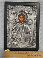 Marked 950 Silver Religious Icon