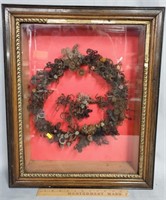 2nd Victorian Mourning Wreath in Deep Frame