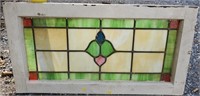 Antique Rectangular Stained Glass Window