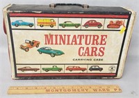 Vintage Miniature Toy Car Case w/ Cars