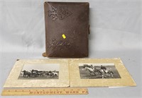 Antique Photo Album & 2 Early Horse Photographs