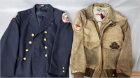 Lot of 2 Jackets: Fire Department & Military