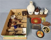 Antique Smalls Lot: Pipes, Advertising & More