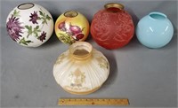 Lot of 5 Early Lamp Shades GWTW
