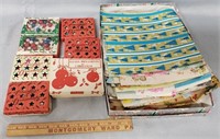 Christmas Lot: Antique Ornaments, Wrapping Paper