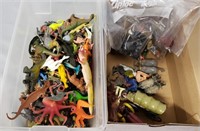Toy Lot: Cars, Miniature Dolls, Dinosaurs & More