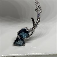 STERLING SILVER GEMSTONE NECKLACE