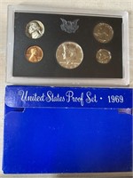 1969 PROOF COIN SET SILVER JFK