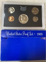 1969 PROOF COIN SET SILVER JFK