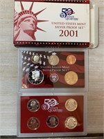 SILVER PROOF COIN SET 2001