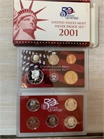 2001 SILVER PROOF COIN SET