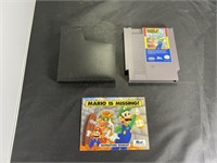 NES Game Mario Is Missing with case and Manual
