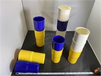 Plastic Tupperware Cups Set