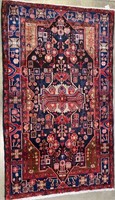 Hamadan Oriental Persian Rug Wool Hand Made